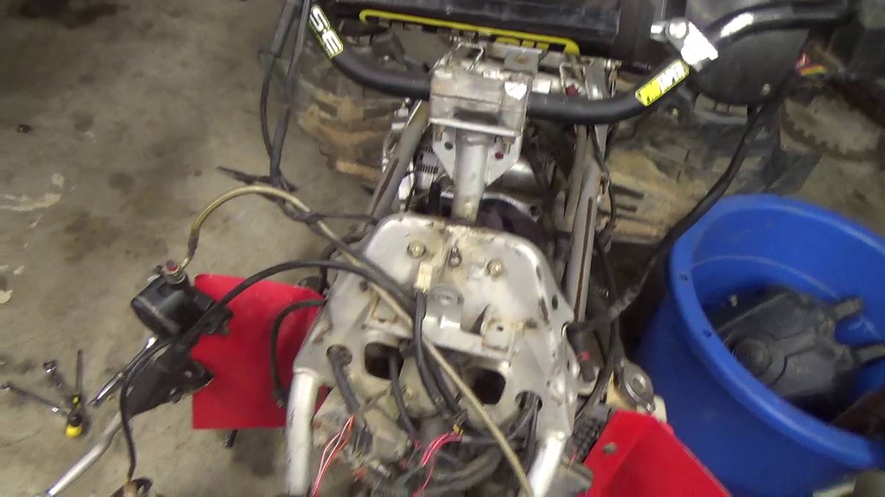 2005 Polaris Predator 500 Parts Removal  Front Hood Area Fuel Pump, Wiring, Controls, Handlebars