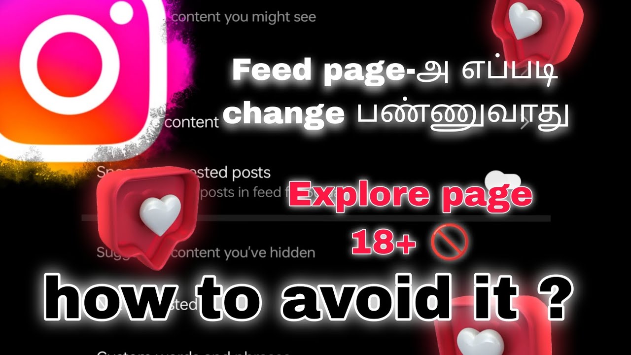 How to change the suggested posts and change explore page in Instagram in Tamil | 2023 | Instagram.