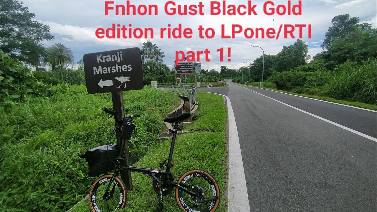 vlog#6-Fnhon Gust Gold Black edition first ride to Tuas Lamp post 1 Singapore!