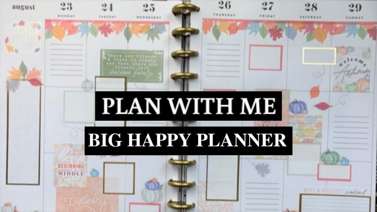 PLAN WITH ME | BIG HAPPY PLANNER | Elokuu 23.- 29.2021