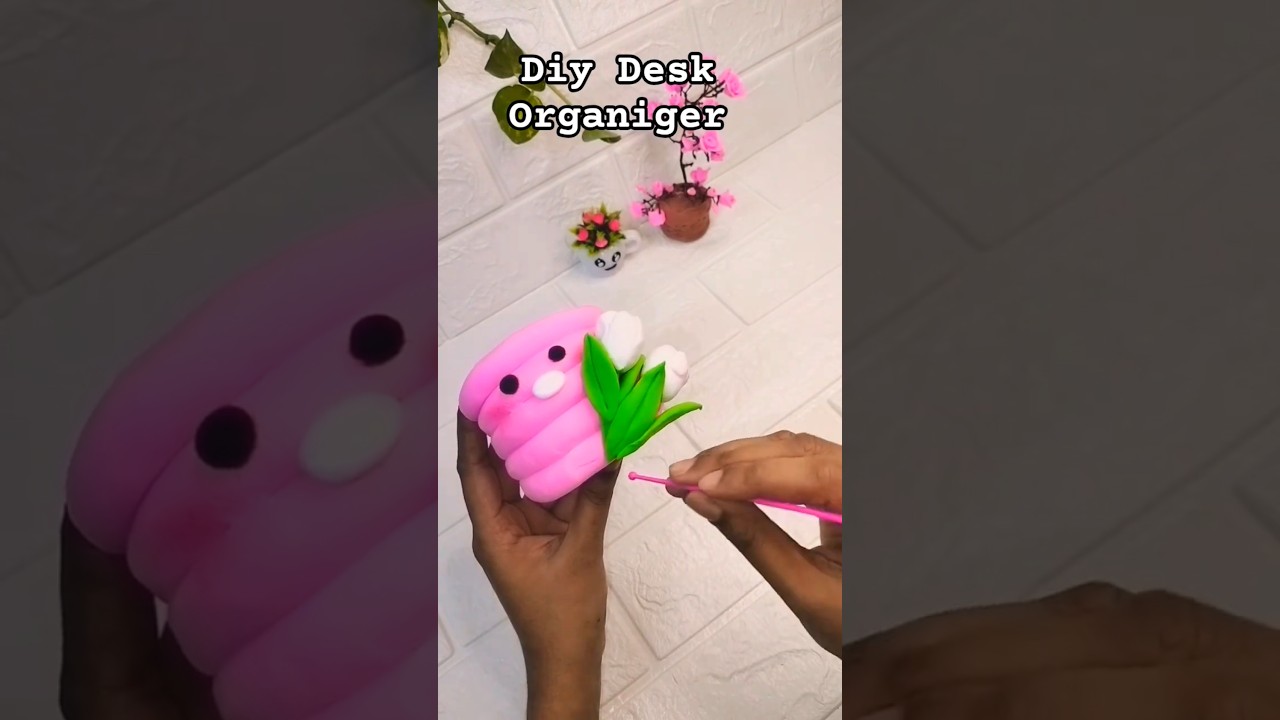 DIY cute pen holder | | desk decor 