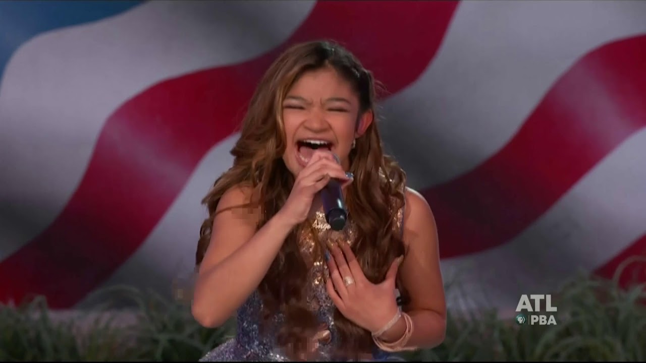 Angelica Hale performing 