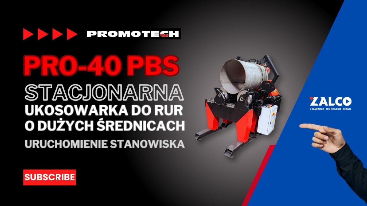 PRO-40 PBS stacjonarna ukosowarka do rur o dużych średnicach #zalco #ukosowarkadorur