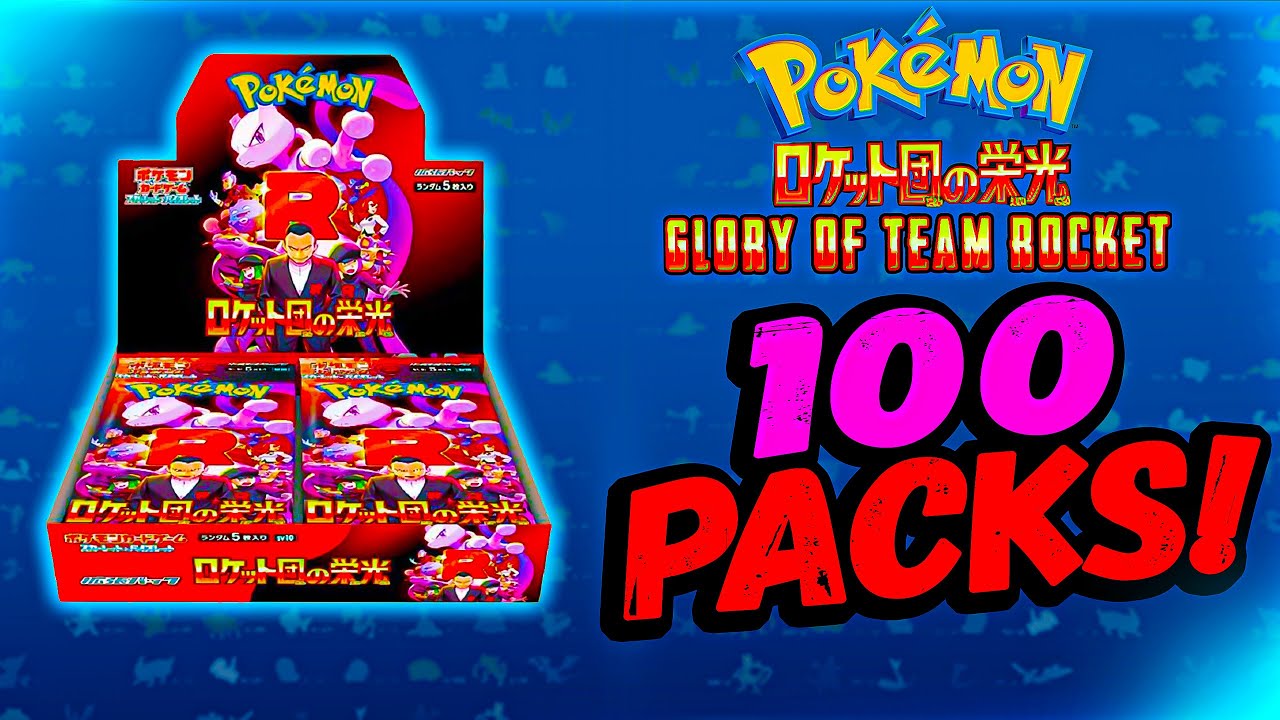 Opening 100 Pokémon Glory of Team Rocket Japanese Booster Packs!