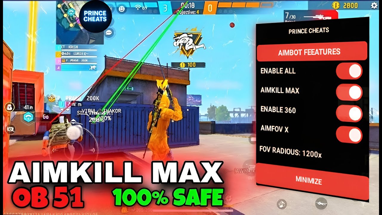 FREE FIRE PC PANEL OB51 💻🎯 | AIM KILL + DOWNKILL + TELEPORT HACK| 100% ANTIBAN SAFE