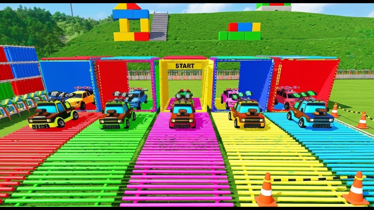 Garage with Colors – COLORFUL TOW TRUCK FLEET with DOUBLE HEAVY HAULER