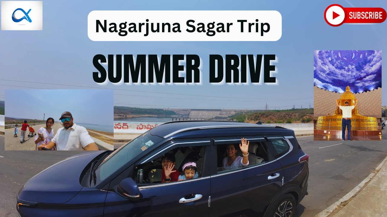 40°C Summer Road Trip to Nagarjuna Sagar from Hyderabad | Family Travel Vlog