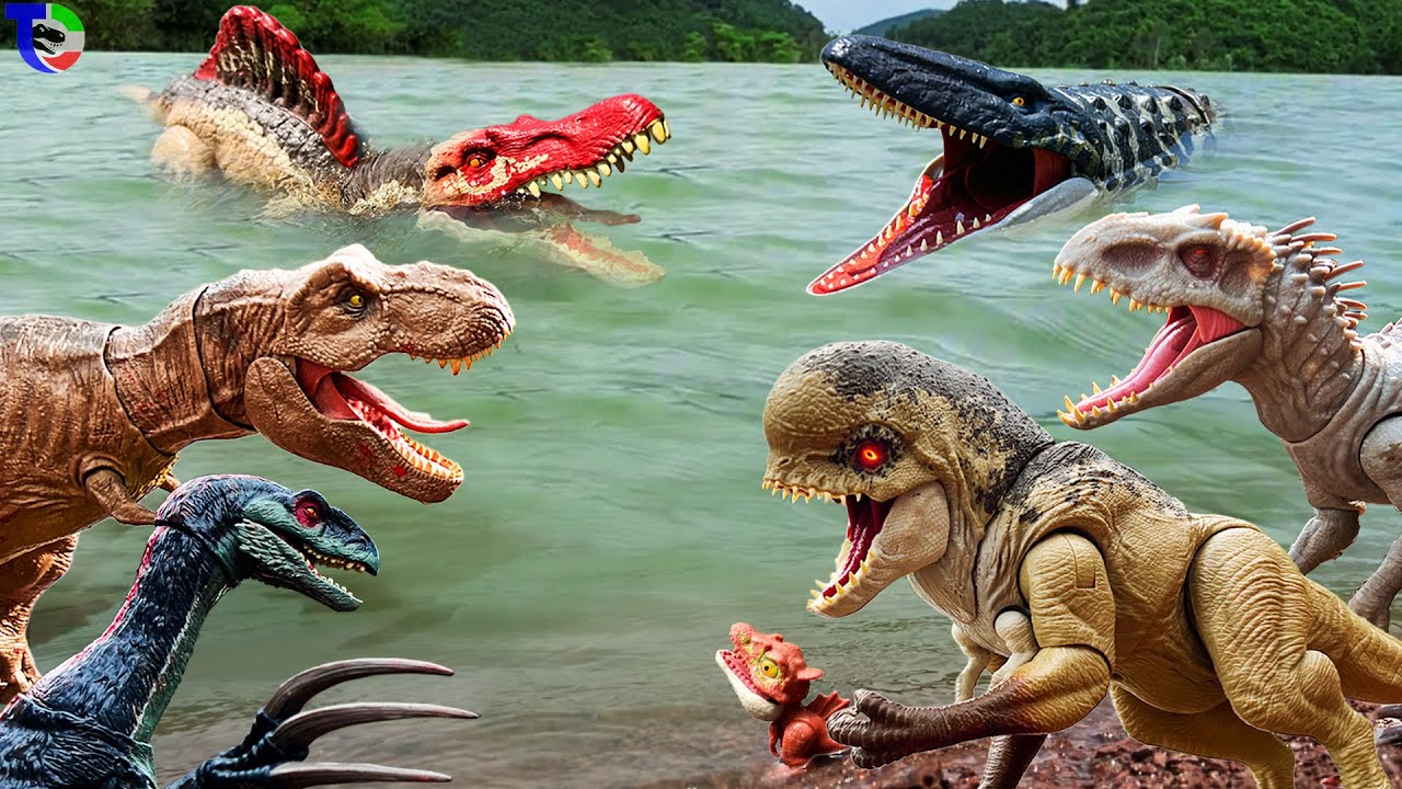 JURASSIC WORLD 🦖 D-REX, T-REX, SPINOSAURUS, MOSASAURUS, INDOMINUS | TCF CREATOR
