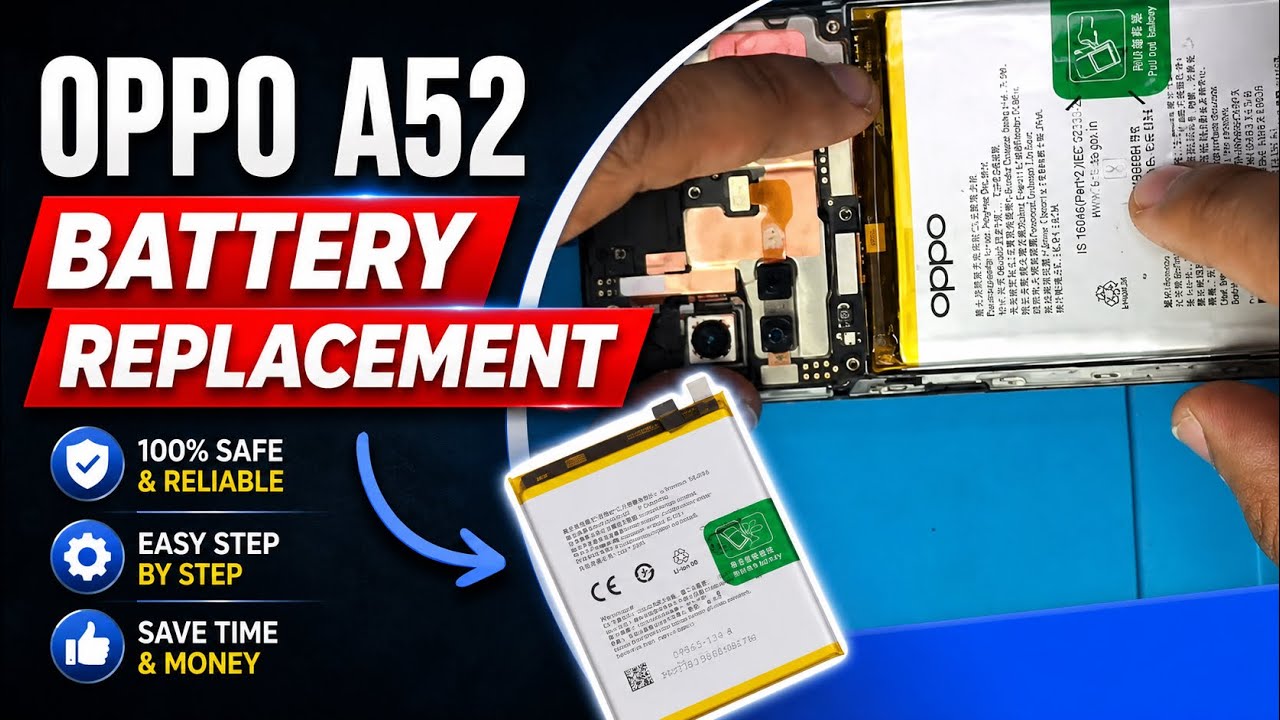 Oppo A52 Battery replacement |how to replace Oppo a52 battery #oppo #repair #battery 