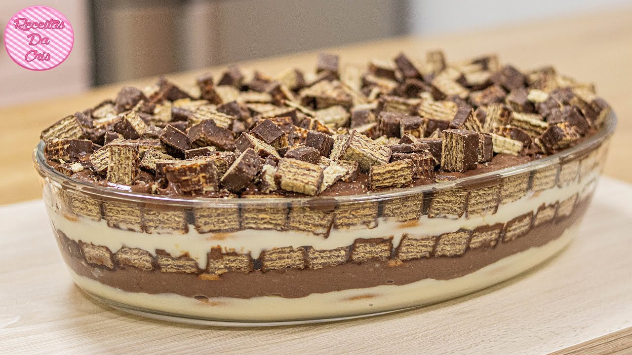 TORTA GELADA DE BIS NA TRAVESSA | RECEITAS DA CRIS