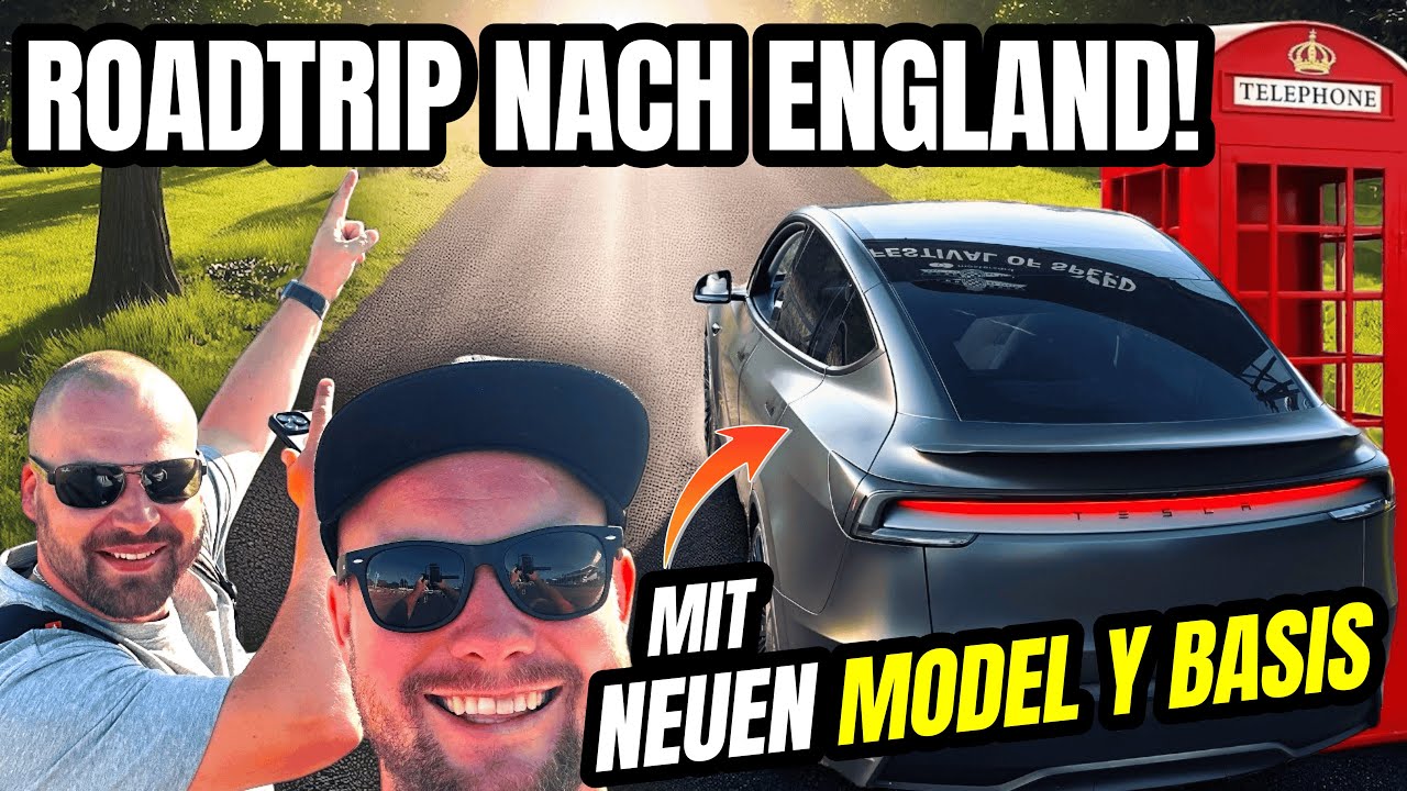 Wie weit kommt das GÜNSTIGSTE TESLA MODEL Y wirklich?! Roadtrip nach England! | EFIEBER