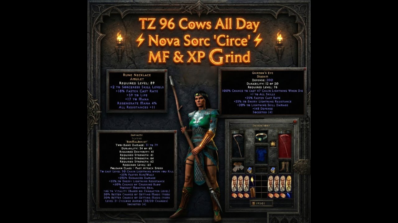 📜  Circe in Sanctuary ⚡TZ 96 Cows All Day⚡ Nova MF & XP Grind Day 3