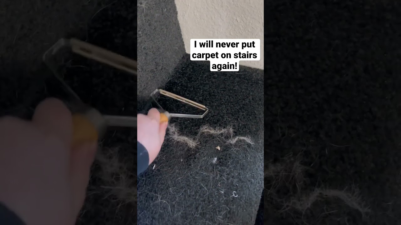 The best way to clean carpeted stairs.