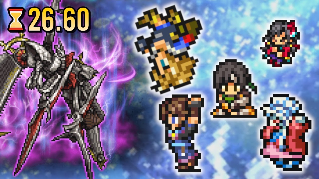 【FFRK】D780【暗命】アーク 30秒切 物理有効 水弱点  M神技なし 攻撃確率マテなし | [Dark Fate] Ark PHY Water Weak 26.60