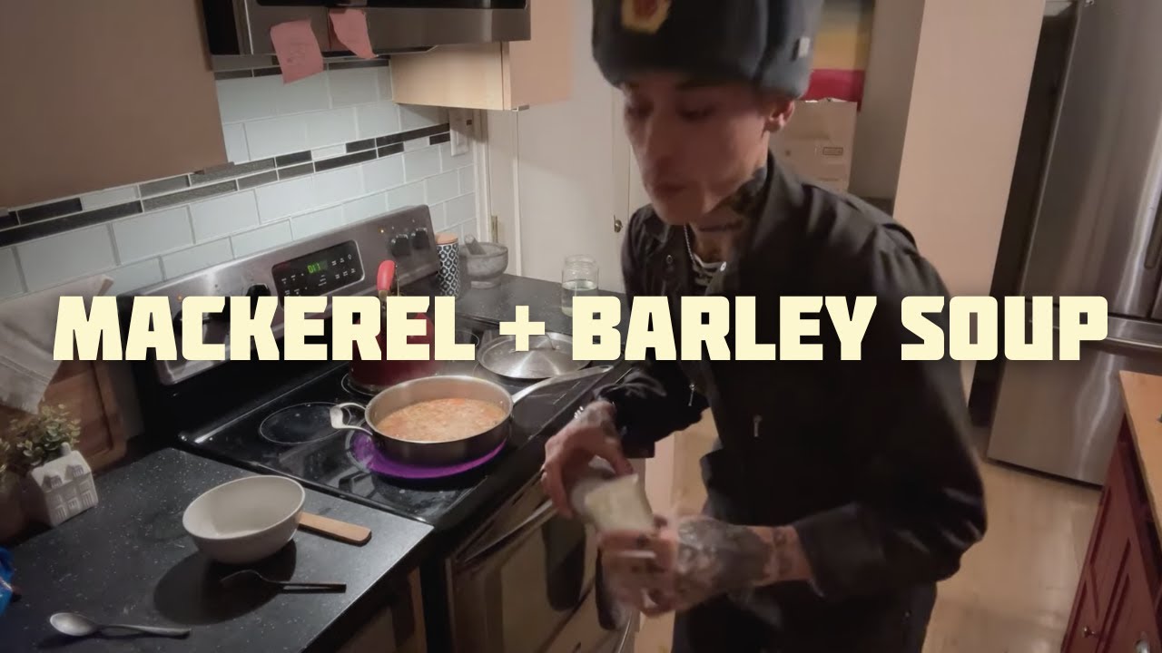 live: pearl barley & mackerel soup