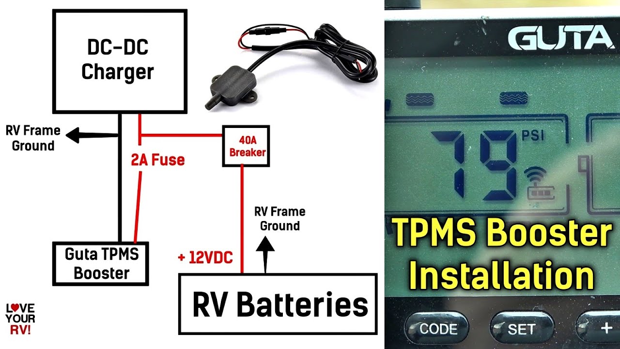 Wireless TPMS Update - Guta Booster Installation Needed - RV Tire Pressure Monitoring System