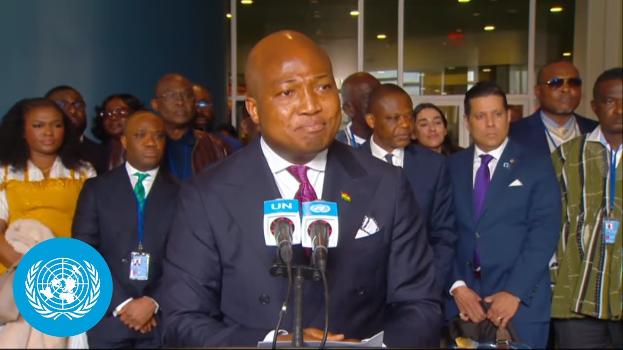 Ghana on Adoption of Resolution on Trafficking of Enslaved Africans - Media Stakeout |United Nations