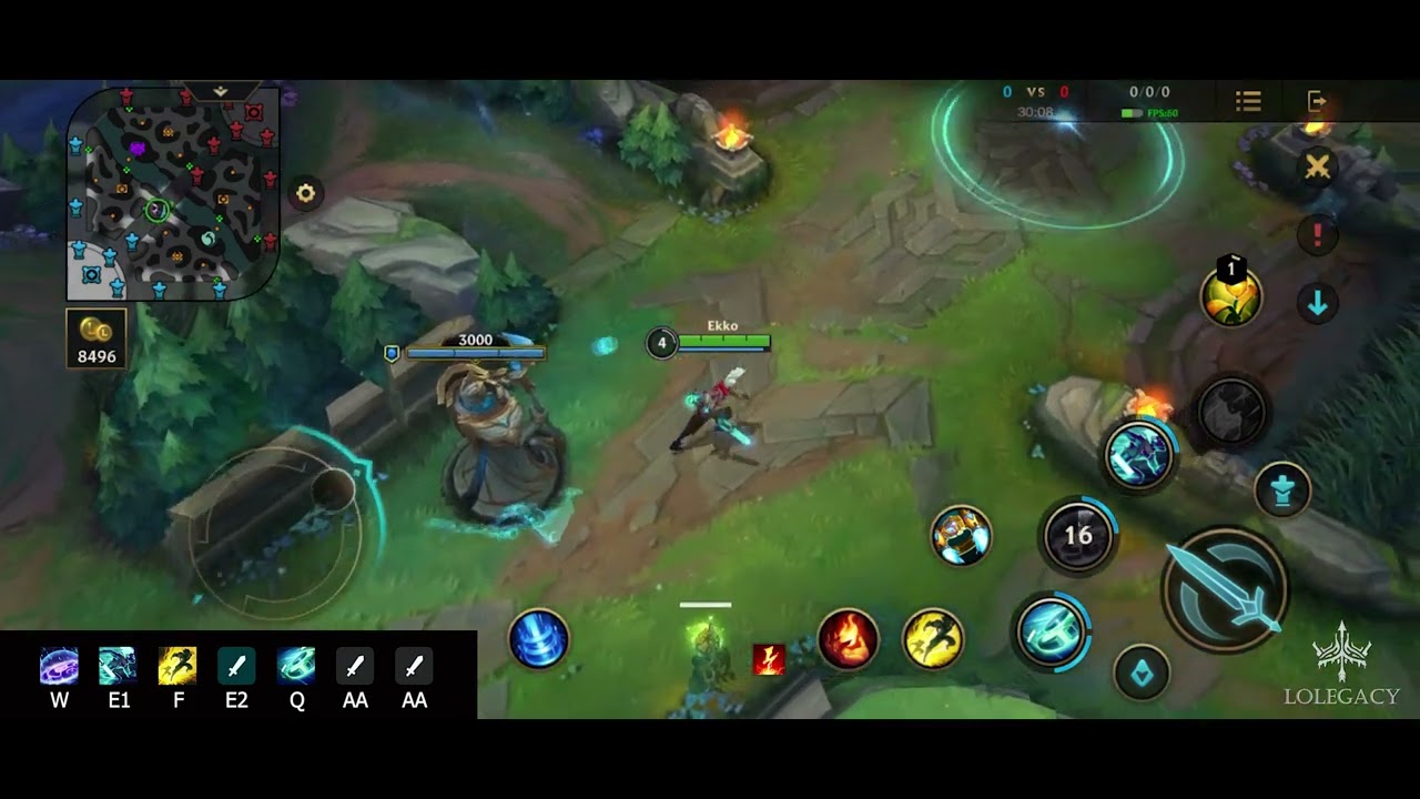 WILD RIFT - Ekko Flash Engage Combo