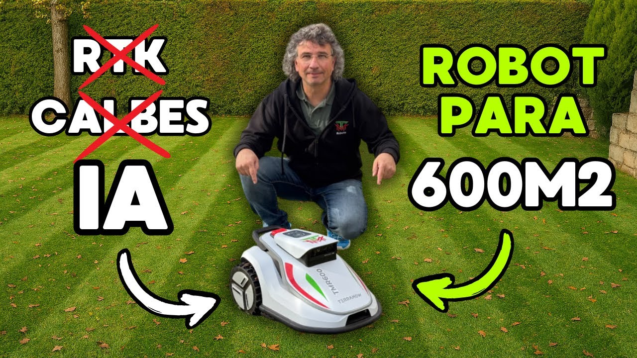 TMR 600 | Mejor Robot Cortacésped para 0 - 600m2 del 2026 | Sin RTK | Sin Cable Perimetral | Con IA