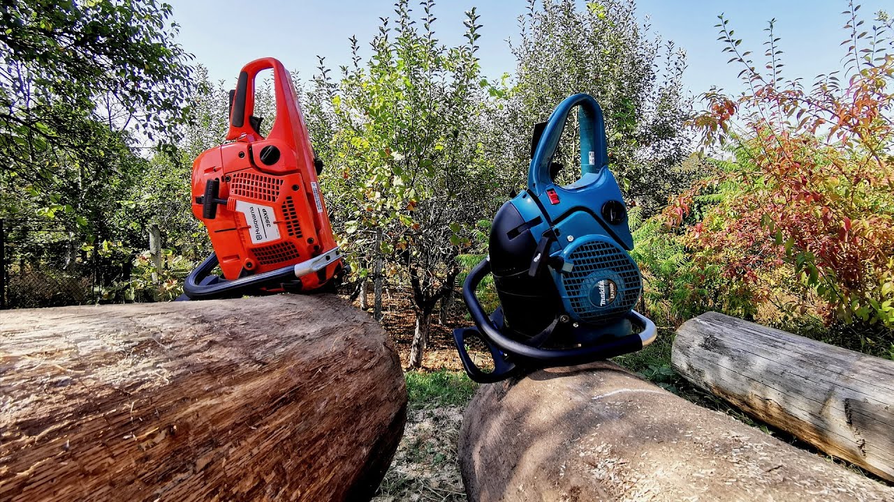 Husqvarna 390xp & Makita 7900 timed 