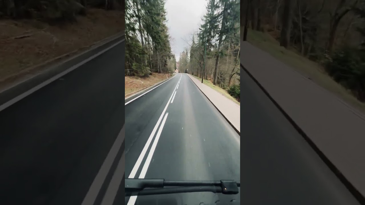 Przejazd ciężarówką przez Szklarską Porębę.