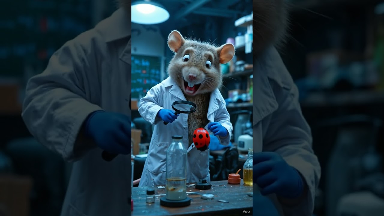 The Scientist Didn&rsquo;t Expect THIS 🐀🔍😂 (Lab Rat vs Ladybug) #Shorts
