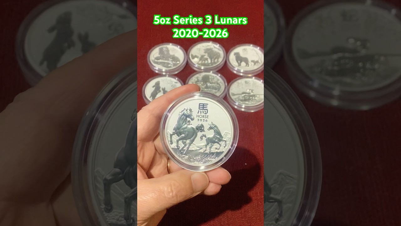 5oz Silver Series 3 Lunars So Far🍀🤑