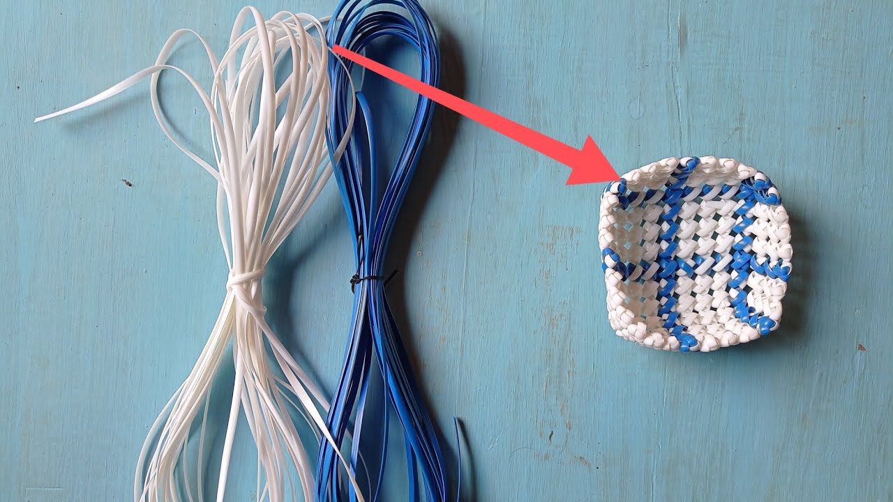 Mini Basket ! Plastic wire basket |  How to make a plastic wire basket | Plastic wire craft ideas