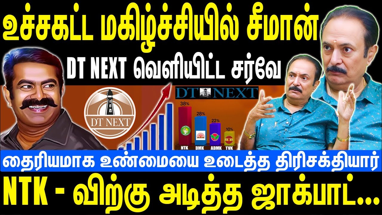 சீமானுக்கு எகிறும் வாக்குகள் | DT NEXT வெளியிட்ட சர்வே | Seeman | NTK | Thirisakthiyar