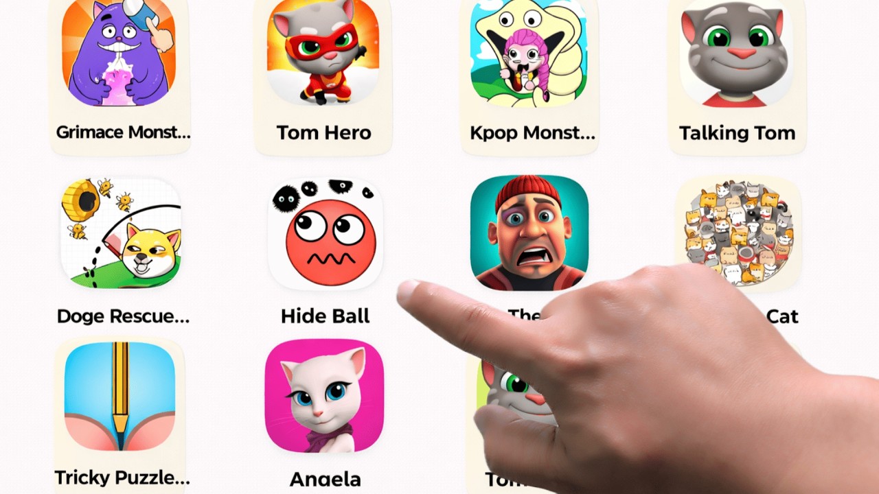 GRIMACE MONSTER SCARY SURVIVAL, SAVE THE HOUSE, DOGE RESCUE, K-POP MONSTER, HIDE BALL, TRICKY PUZZLE