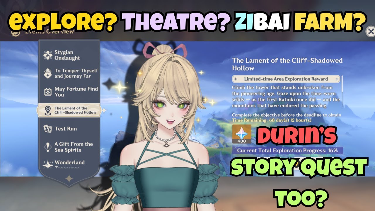 Durin Story, Zibai Farming, Imaginarium Theatre Speedrun and More Genshin Impact Live Come Join!