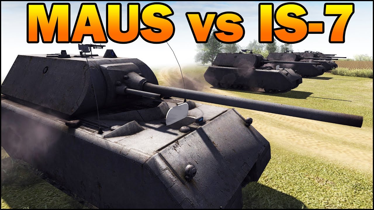 15 IS-7 vs 10 MAUS - MONSTER TANKS BATTLE - Men of War Assault Squad 2 - Editor Scenario #92