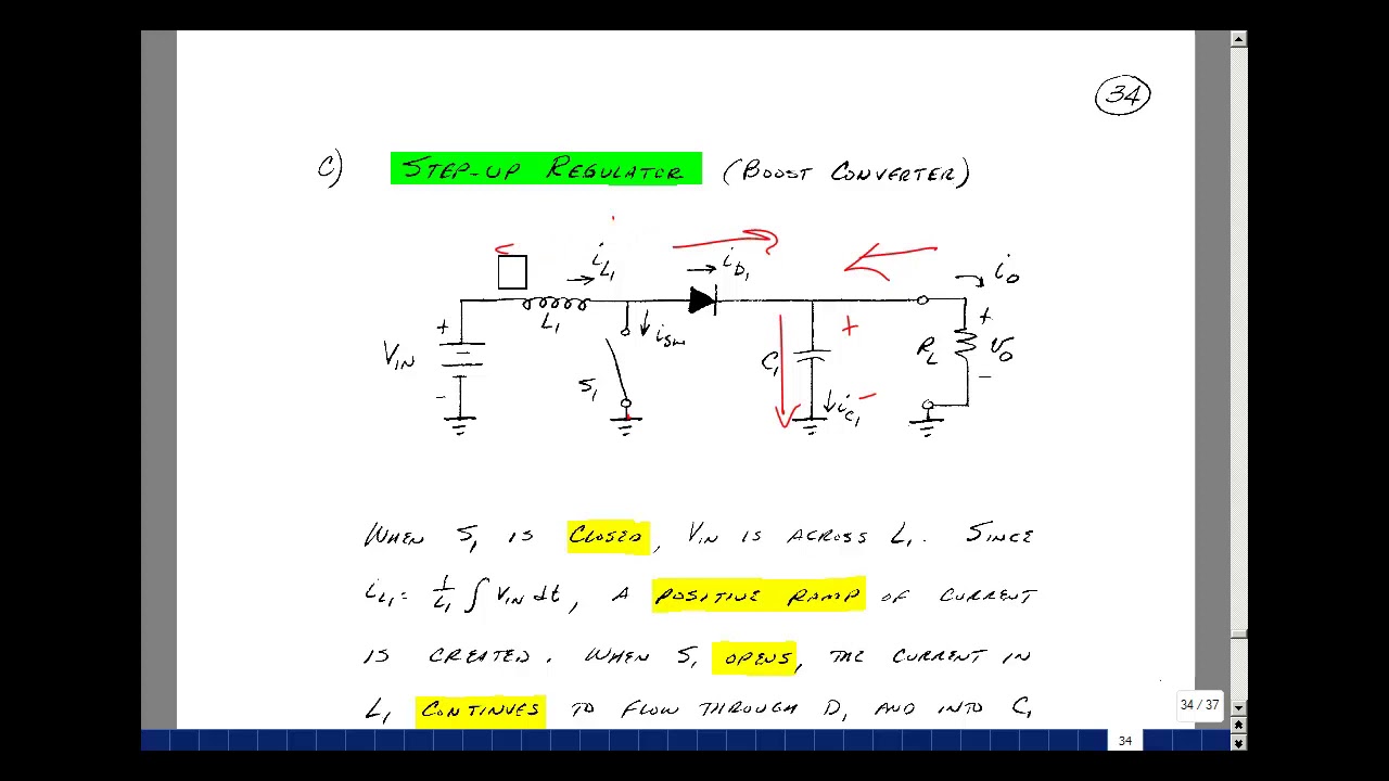 ECE402msu: Chapter 8 - Step-up Switching Regulator (Boost Converter)