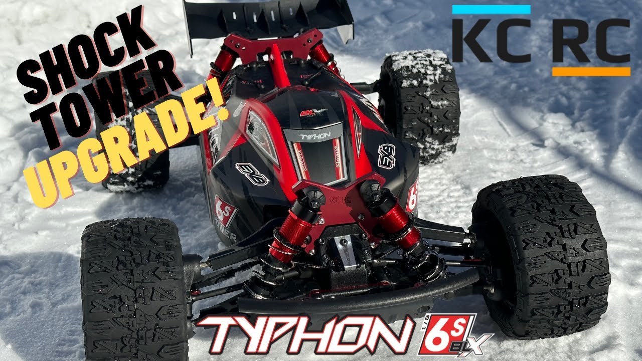 Arrma Typhon 6S Shock Tower Upgrade (KC RC 7075  6.5mm Thick, +XRT Wing Washer)