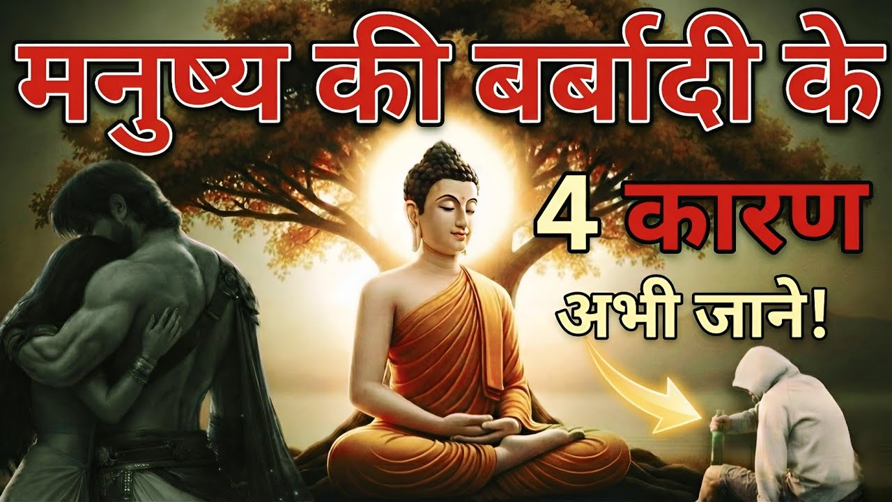 मनुष्य की बर्बादी के 4 कारण | बुद्ध की सबसे कड़वी सच्चाई | Buddha Motivation Story | Buddhist Story 