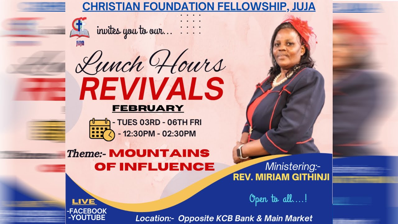 LUNCH HOURS (Day 4-Fri) :: 3.) Altars in the Mountain of BUSINESS:- Rev. Miriam Githinji :: 06th Feb