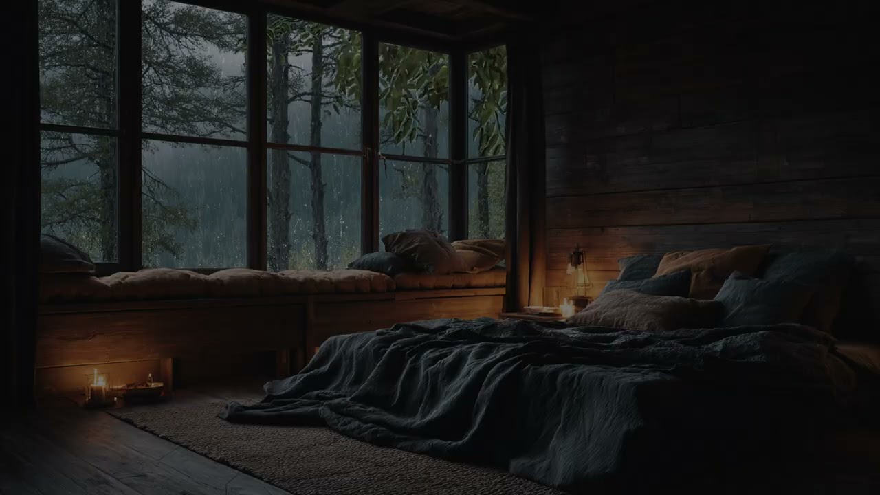 Rain slips through narrow alleys 🌧️ as shutters breathe and footsteps slow down