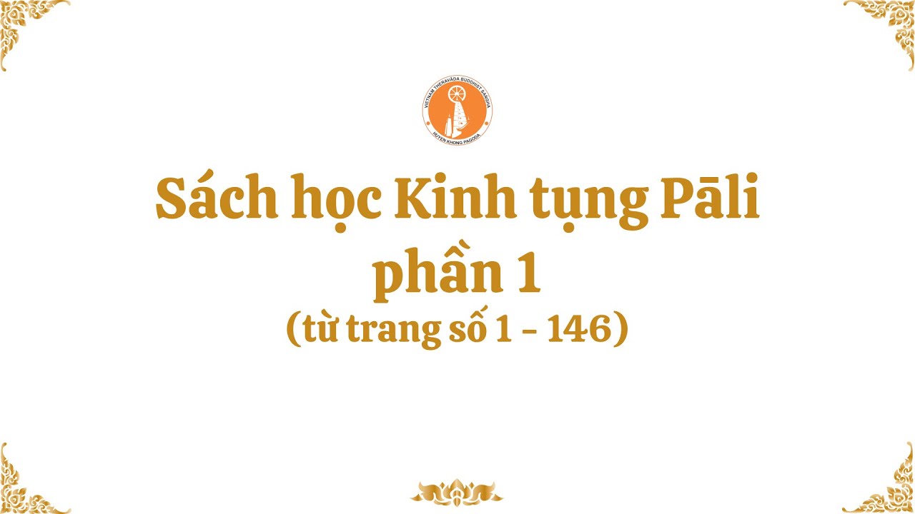 Sách học kinh tụng Pāli 1