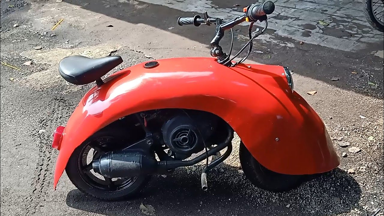 PROSES MODIFIKASI MOTOR MATIC VERSI SCOOTER MATIC VW MINI COOPER