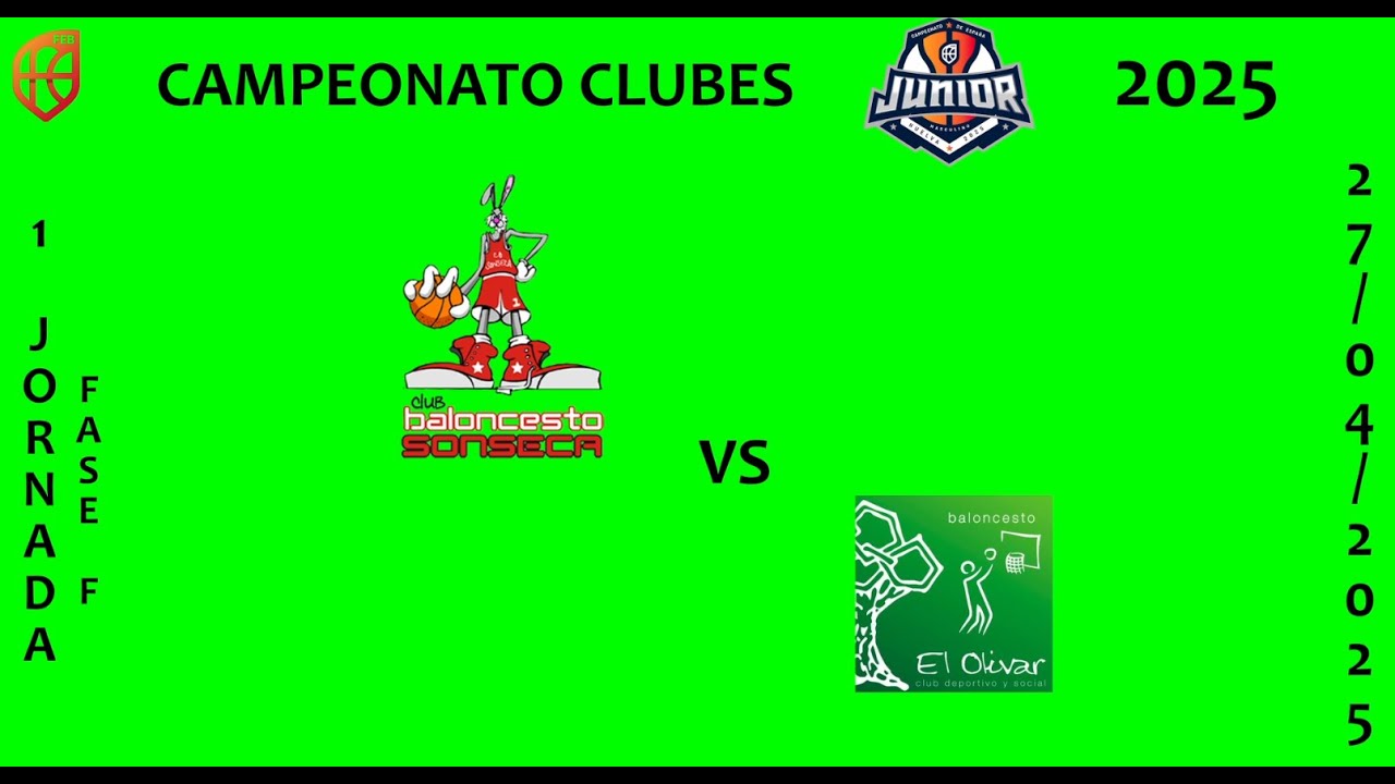 CB SONSECA EUROCAJA RURAL VS EM EL OLIVAR A2 #1 FF CEJM CAMPEONATO CLUBES JUNIOR 2025 #basket