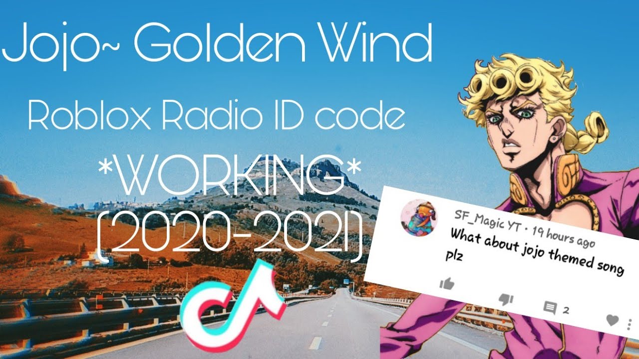 Jojo- Golden Wind Roblox Radio ID code (WORKING) *2020-2021*