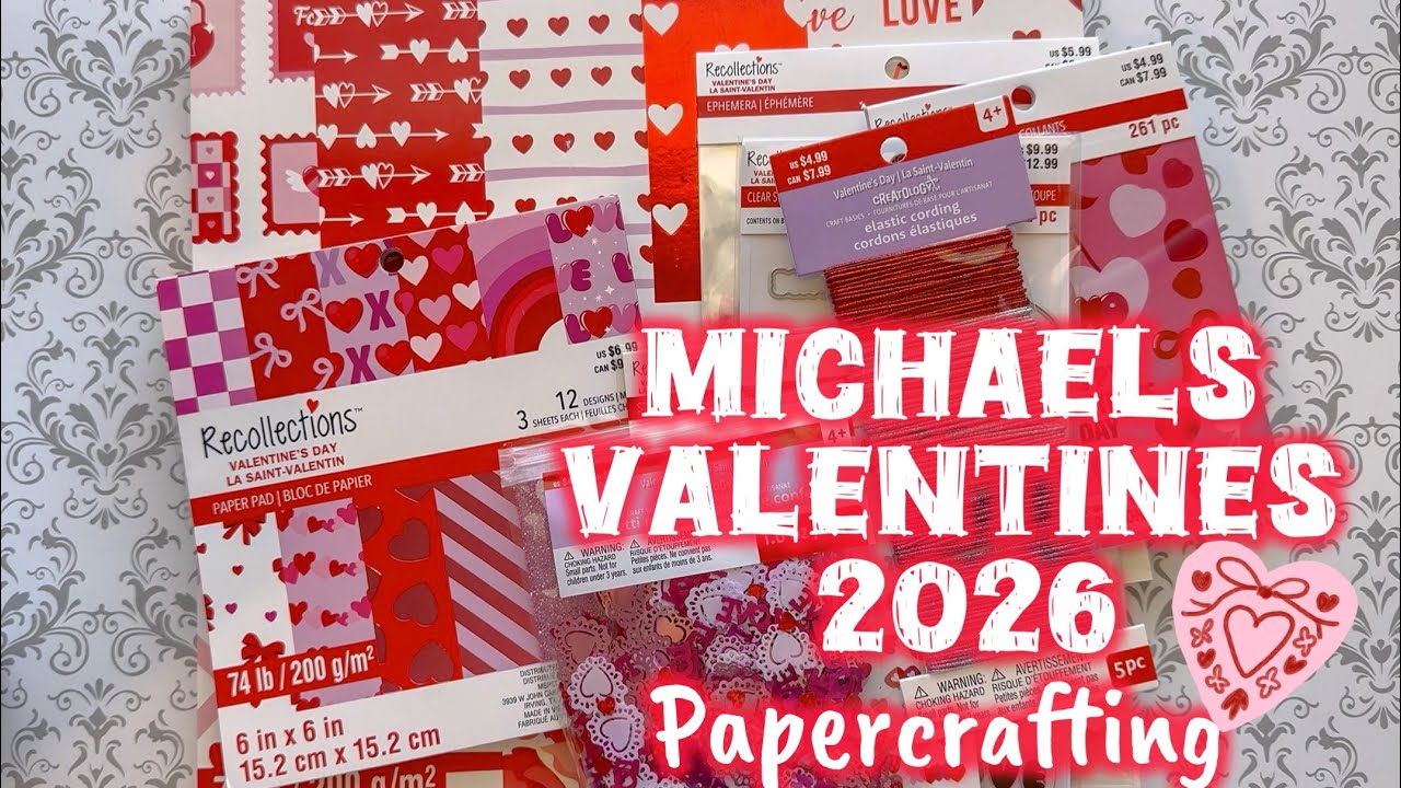 Michaels Valentines 2026 Papercraft Haul and SWM