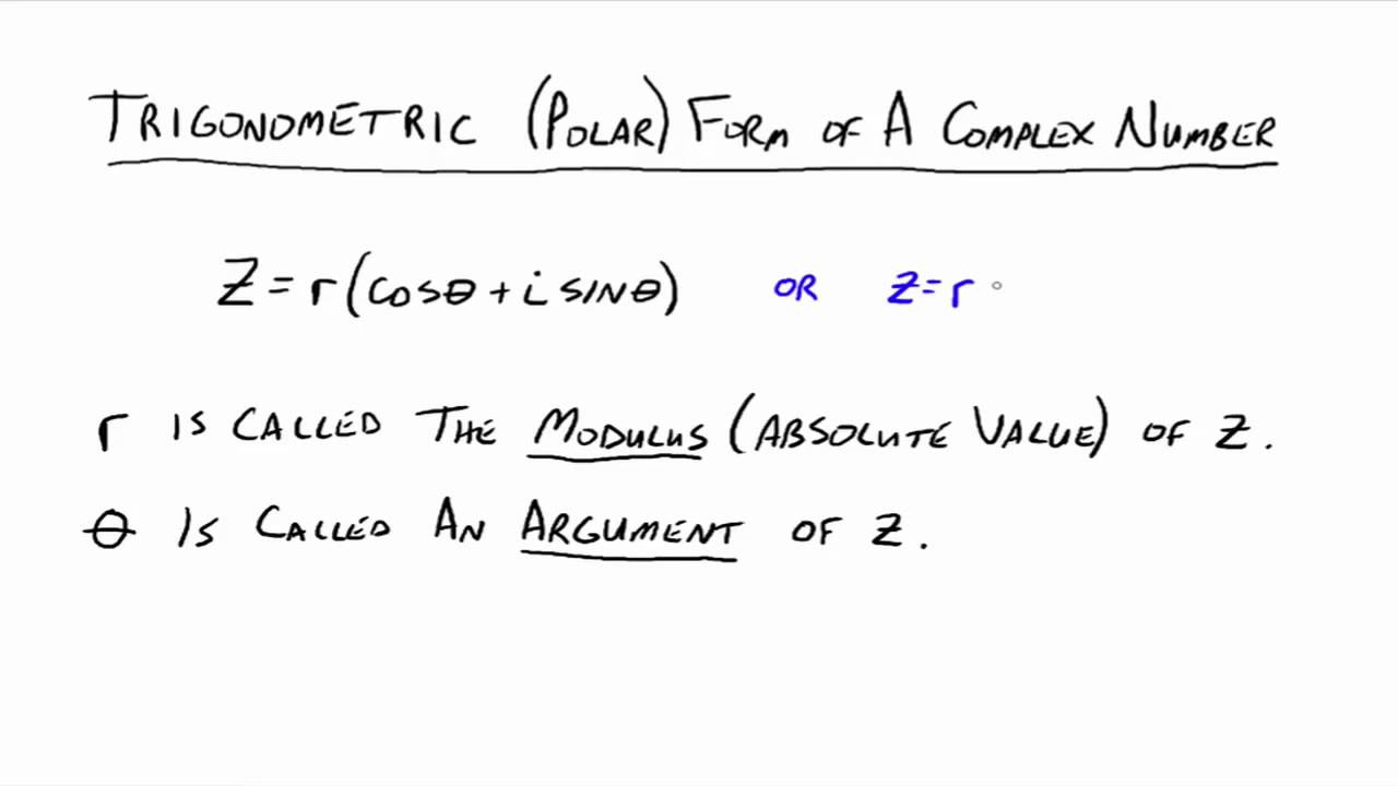 The Polar Form of Complex Numbers