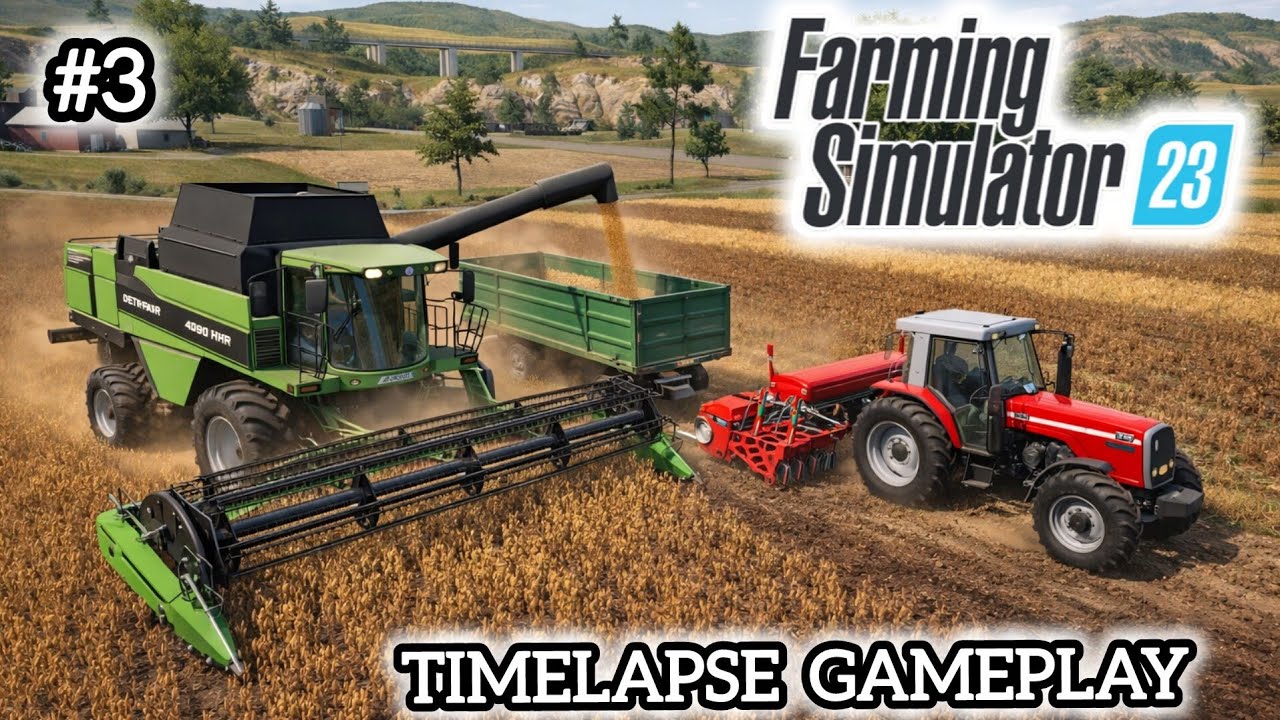 Massey Ferguson farm making challenge episode 3. Farming Simulator 23. #farmingsimulator23 