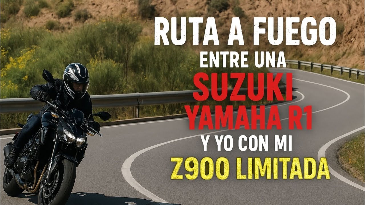 RUTA A FUEGO suzuki yamaha R1 y kawasaki Z900