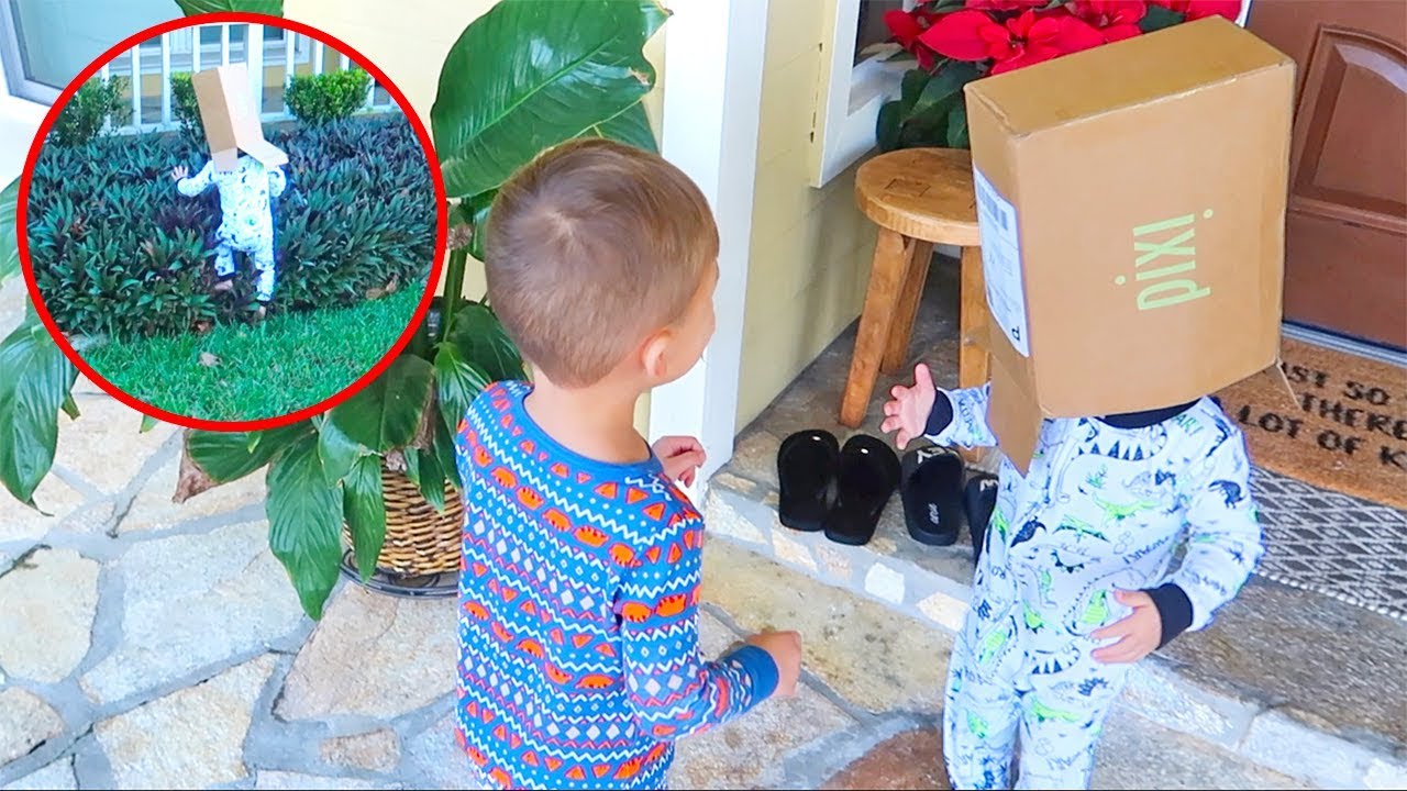 Funniest Moment With Our Kid (running with a box on his head)