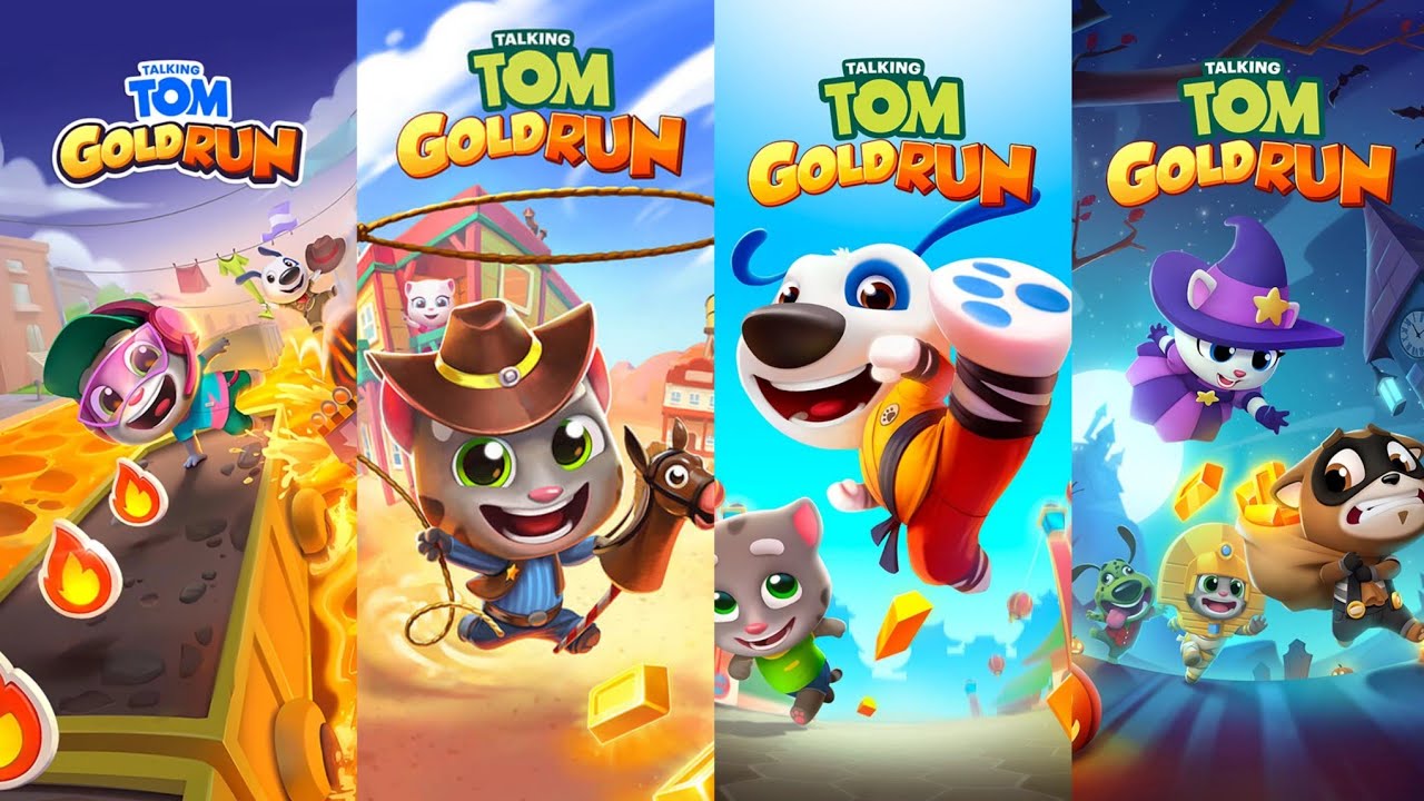 Talking Tom Gold Run Lava Escape Vs Wild West Vs Kung Fu Hank China Vs Halloween Android Gameplay