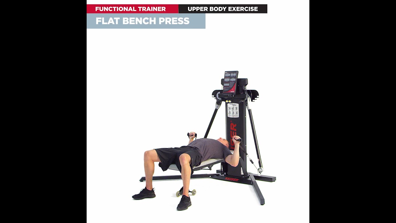 Keiser Exersises - Functional Trainer - Flat Bench Press