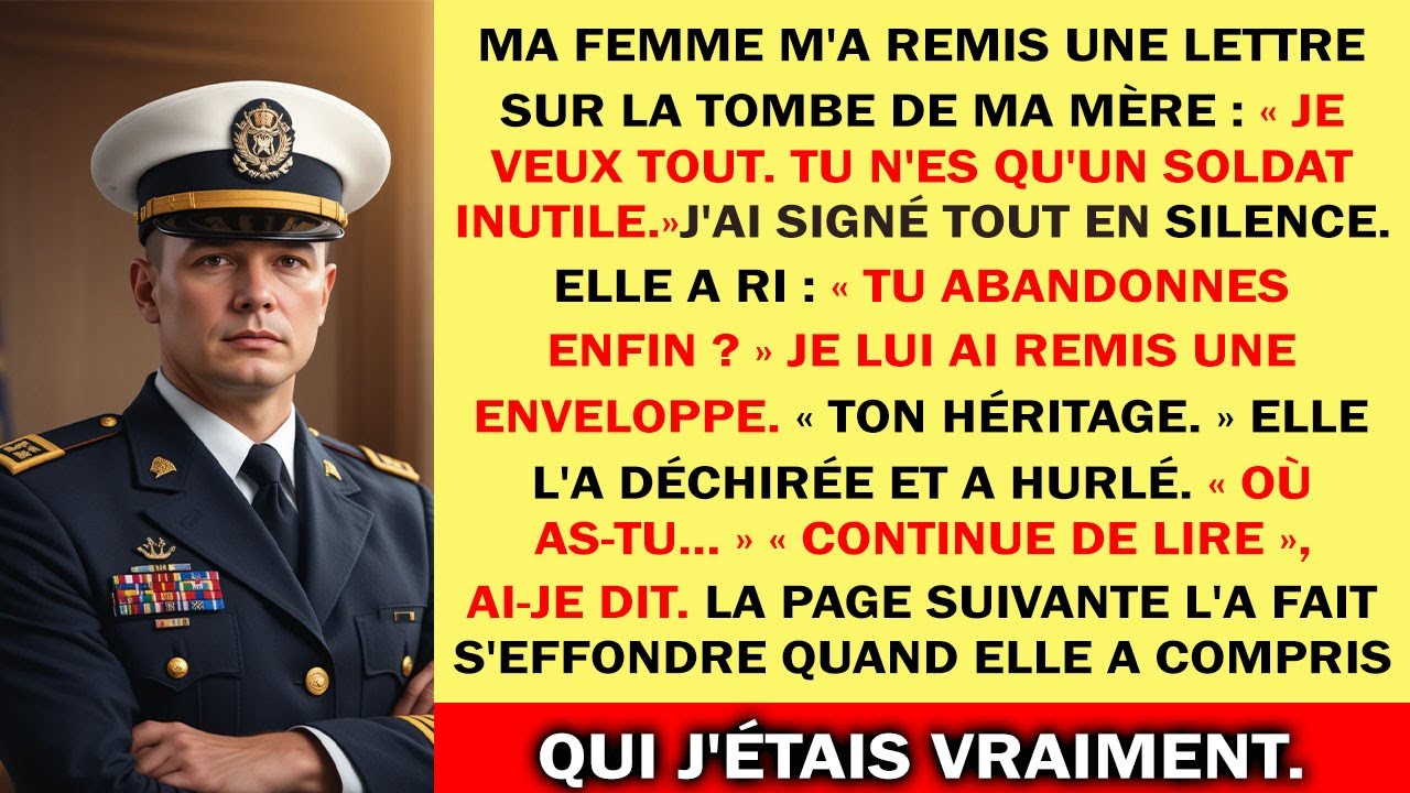 Ma femme a ri quand je lui ai donné l'enveloppe, jusqu'à ce qu'elle lise la deuxième page.