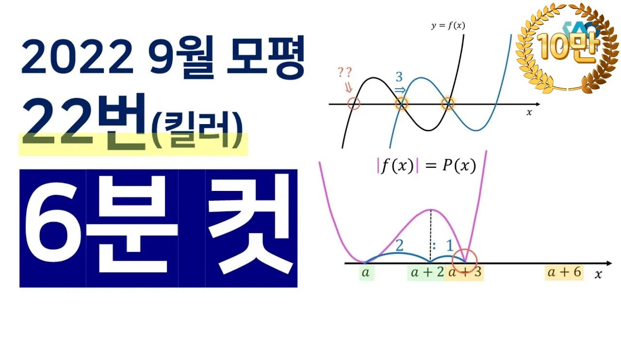 5등급도 이해 쌉가능, 22 9월 모의고사 수학 해설 6분컷.(22번 킬러문항)